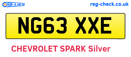 NG63XXE are the vehicle registration plates.