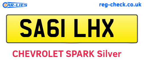 SA61LHX are the vehicle registration plates.