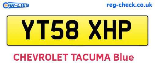YT58XHP are the vehicle registration plates.
