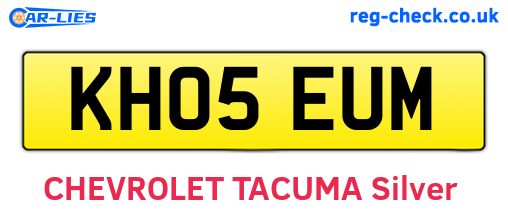 KH05EUM are the vehicle registration plates.