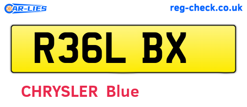 R36LBX are the vehicle registration plates.