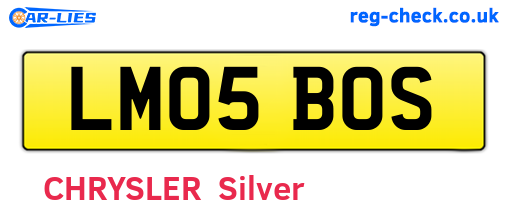 LM05BOS are the vehicle registration plates.