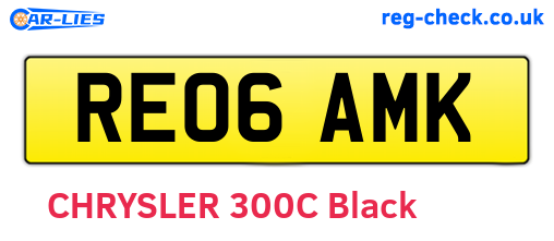 RE06AMK are the vehicle registration plates.