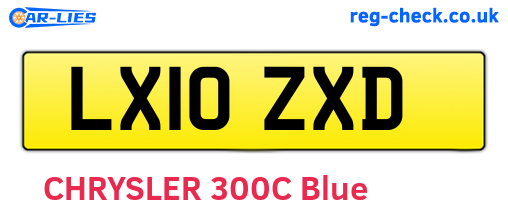 LX10ZXD are the vehicle registration plates.