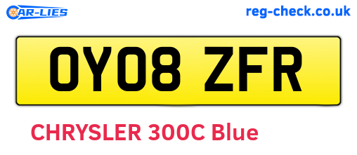 OY08ZFR are the vehicle registration plates.