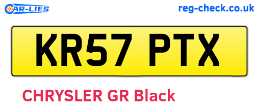 KR57PTX are the vehicle registration plates.