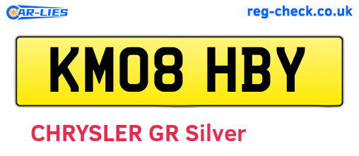 KM08HBY are the vehicle registration plates.