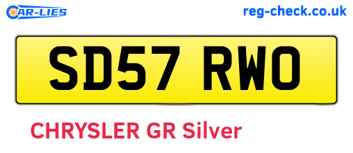 SD57RWO are the vehicle registration plates.