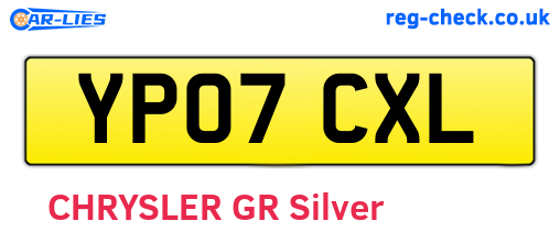 YP07CXL are the vehicle registration plates.