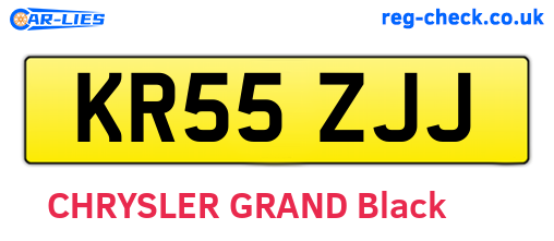 KR55ZJJ are the vehicle registration plates.
