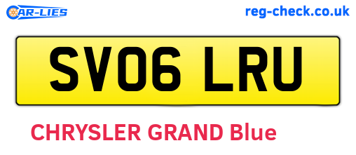 SV06LRU are the vehicle registration plates.
