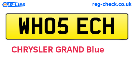 WH05ECH are the vehicle registration plates.