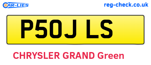 P50JLS are the vehicle registration plates.