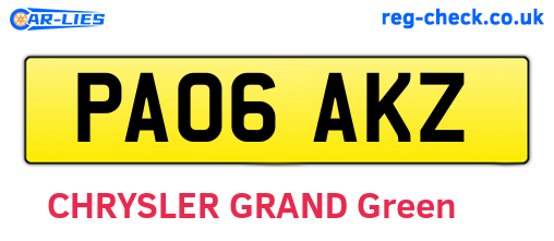 PA06AKZ are the vehicle registration plates.
