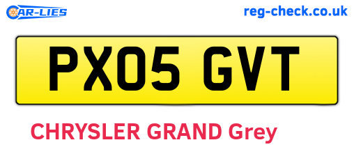 PX05GVT are the vehicle registration plates.