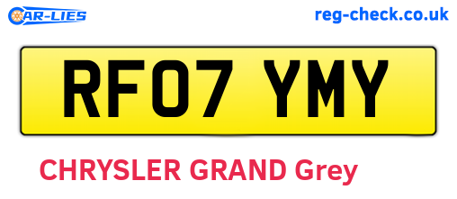 RF07YMY are the vehicle registration plates.