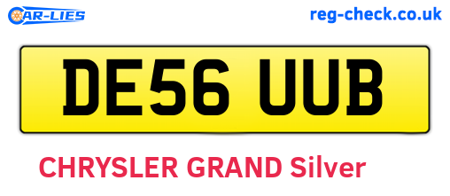 DE56UUB are the vehicle registration plates.