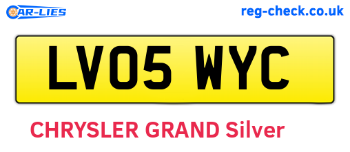 LV05WYC are the vehicle registration plates.
