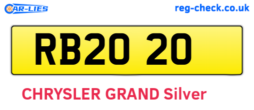 RB2020 are the vehicle registration plates.
