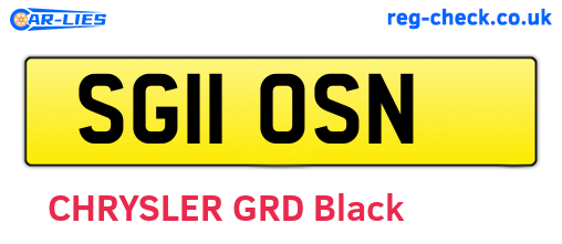SG11OSN are the vehicle registration plates.