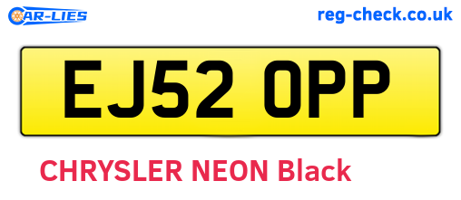 EJ52OPP are the vehicle registration plates.