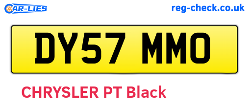 DY57MMO are the vehicle registration plates.