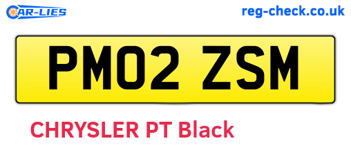 PM02ZSM are the vehicle registration plates.