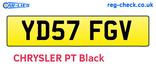 YD57FGV are the vehicle registration plates.