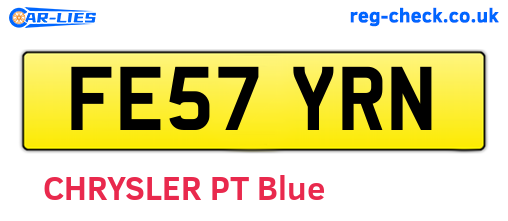 FE57YRN are the vehicle registration plates.