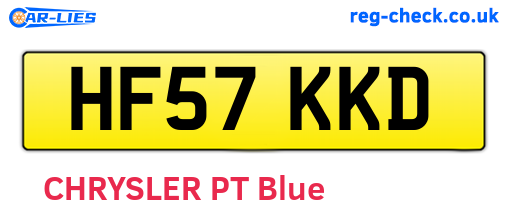 HF57KKD are the vehicle registration plates.