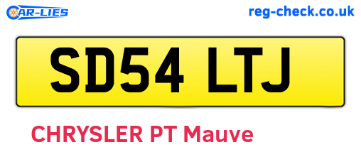 SD54LTJ are the vehicle registration plates.