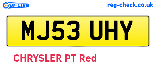 MJ53UHY are the vehicle registration plates.