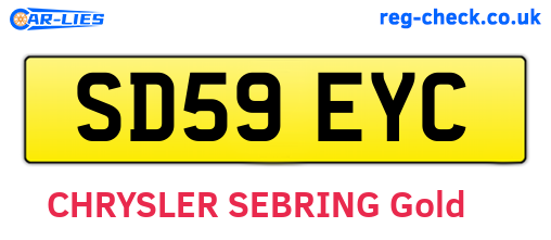 SD59EYC are the vehicle registration plates.