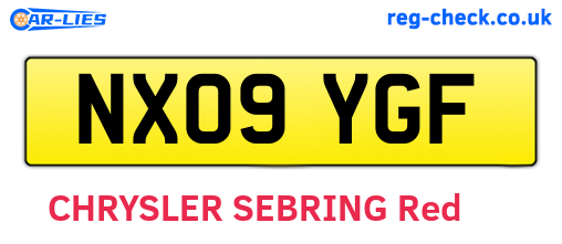 NX09YGF are the vehicle registration plates.