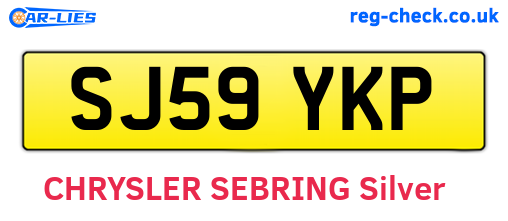 SJ59YKP are the vehicle registration plates.