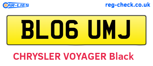 BL06UMJ are the vehicle registration plates.
