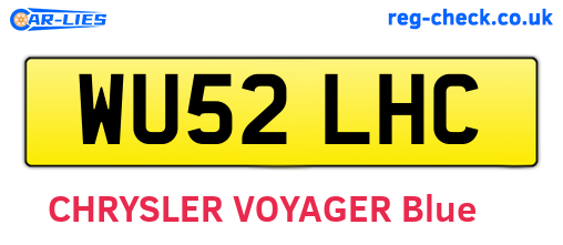 WU52LHC are the vehicle registration plates.