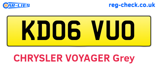 KD06VUO are the vehicle registration plates.
