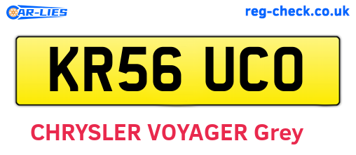 KR56UCO are the vehicle registration plates.