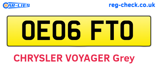 OE06FTO are the vehicle registration plates.