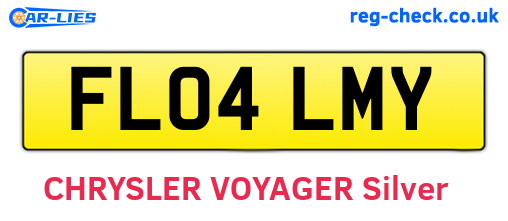 FL04LMY are the vehicle registration plates.