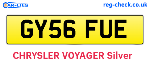 GY56FUE are the vehicle registration plates.
