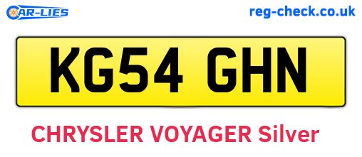 KG54GHN are the vehicle registration plates.