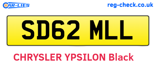 SD62MLL are the vehicle registration plates.