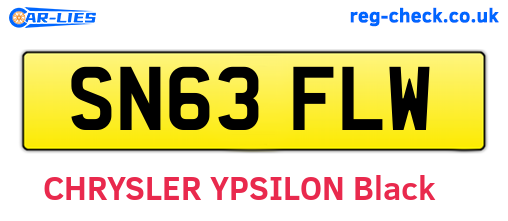 SN63FLW are the vehicle registration plates.