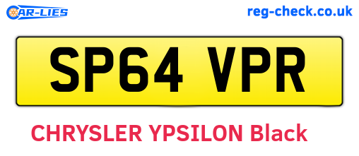 SP64VPR are the vehicle registration plates.