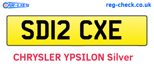 SD12CXE are the vehicle registration plates.
