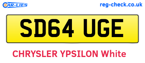 SD64UGE are the vehicle registration plates.