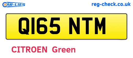 Q165NTM are the vehicle registration plates.