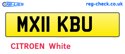 MX11KBU are the vehicle registration plates.